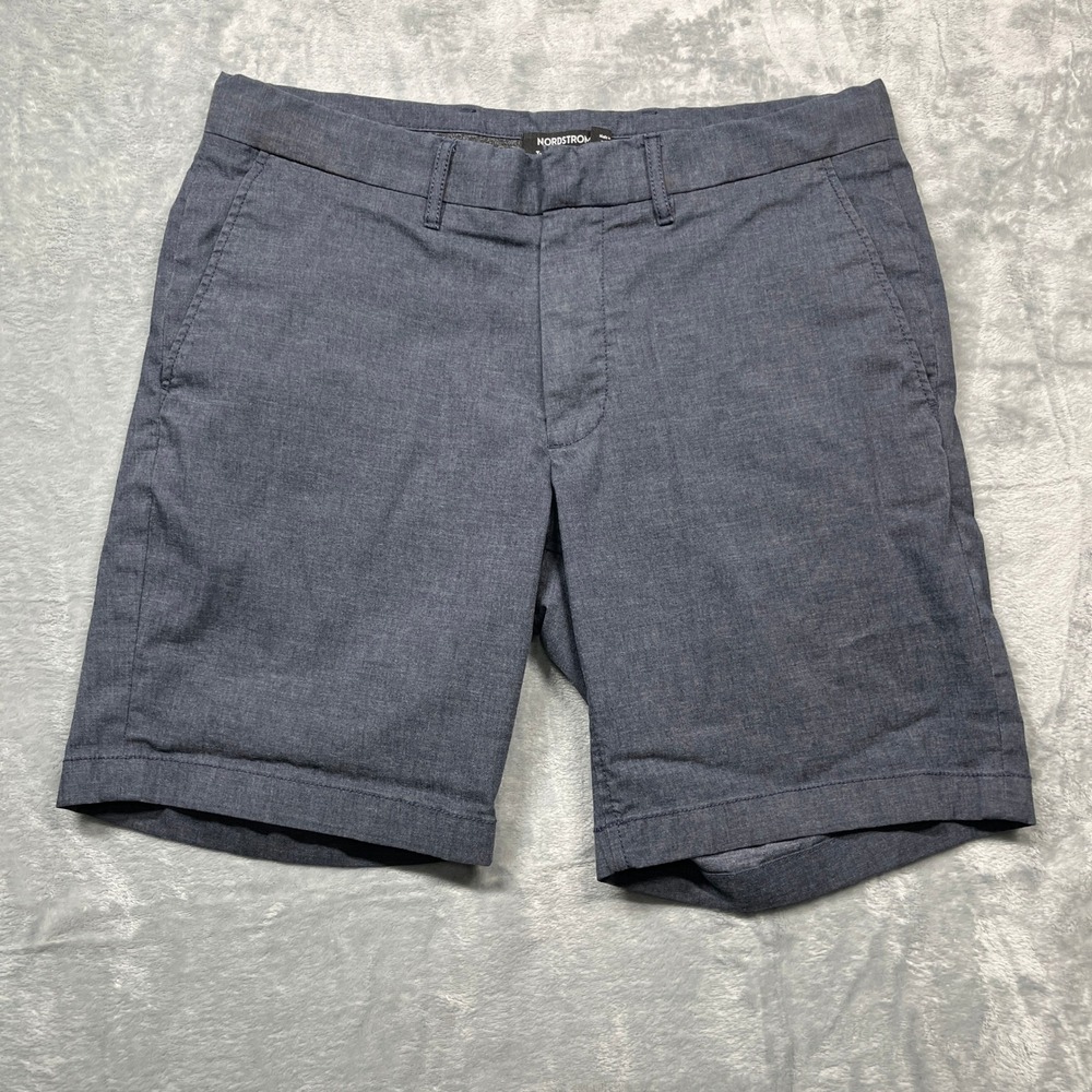 Nordstrom Tech-Smart Shorts Mens Blue Slim Fit Pockets 32